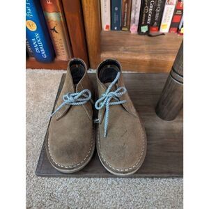 Boys' Veldskoen Kids Robbie the Rhino Chukka Boot Shoes - Grey Sole, Size 13